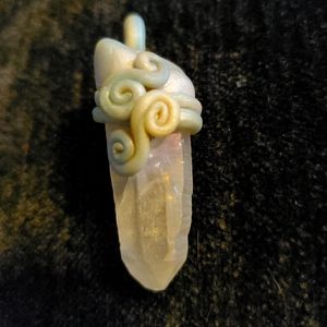 Aura quartz pendant.